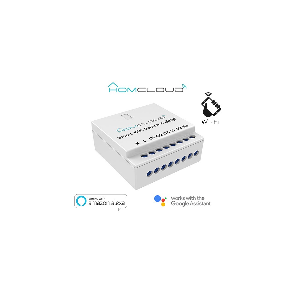 SWITCH INTERRUTTORE AS-SM3 SMART - SWITCH WIFI INTELLIGENTE 3 CANALI - DA INCASSO