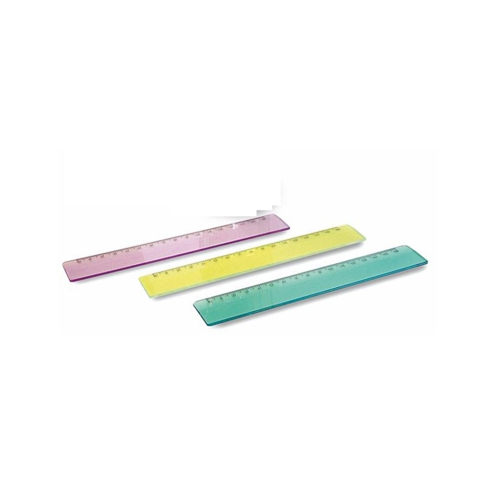 RIGHELLO IN PLASTICA 17 CM COLORE ASSORTITO - 1PZ