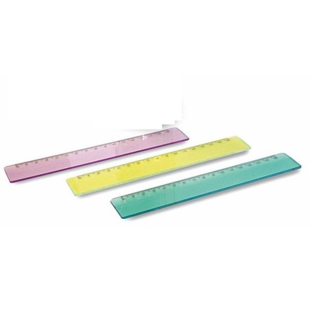 RIGHELLO IN PLASTICA 17 CM COLORE ASSORTITO - 1PZ