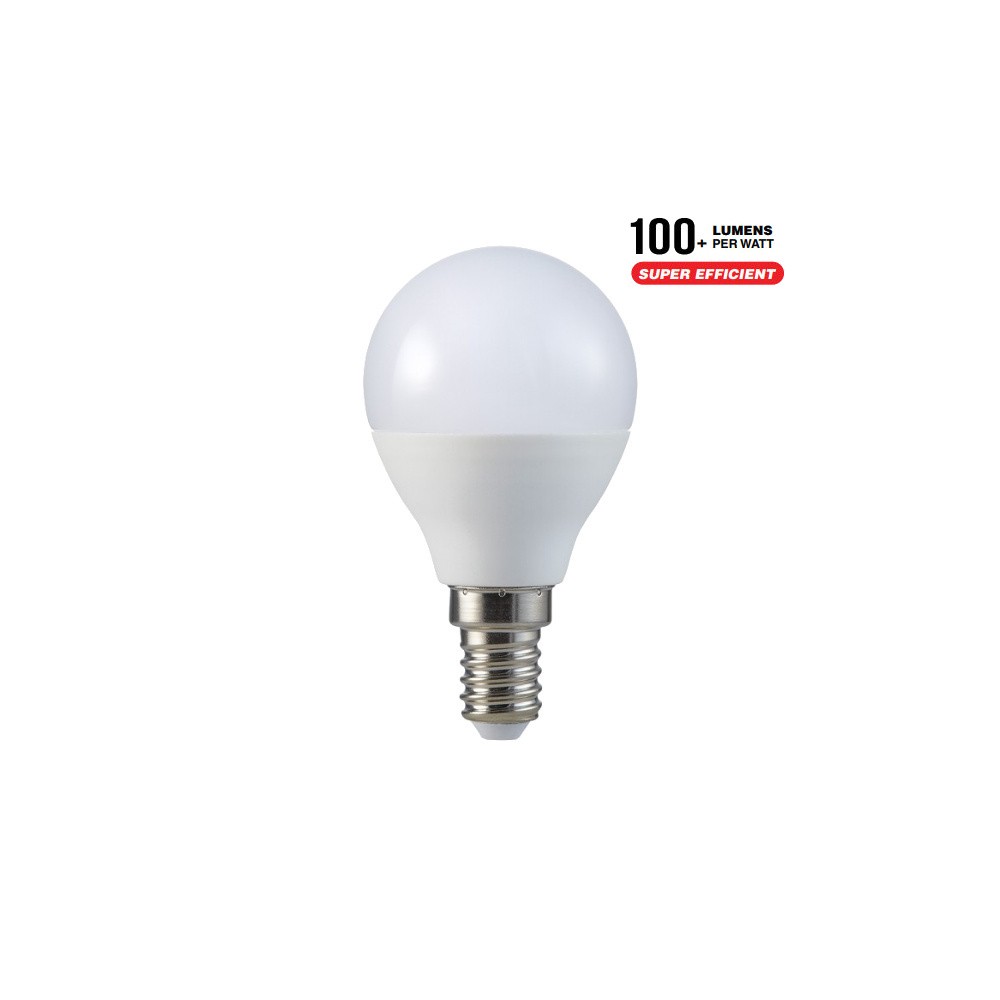 LAMPADINA A LED BULBO 4.5W E14 P45 4000K (265)