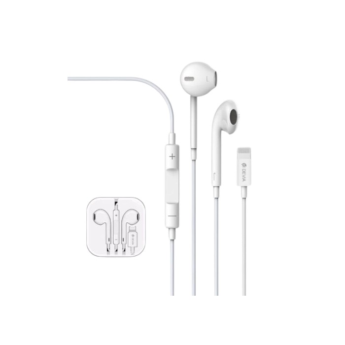 AURICOLARI DEELAP864W PER IPHONE LIGHTNING BIANCO