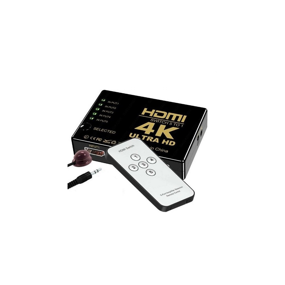 COMMUTATORE SWITCH HDMI 1.4B 5 PORTE ULTRA HD 4K (Q-501K)
