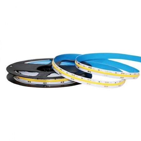 STRISCIA LED VT-512 1000LM/MT 24V COB STRIP 5MT 12W/MT BIANCO CALDO 3000K (2649)