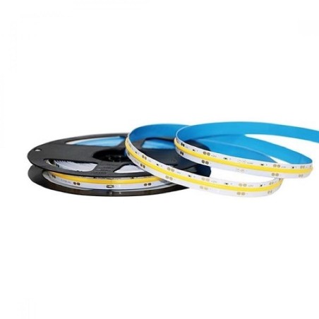 STRISCIA LED VT-421 1000LM/MT 24V COB STRIP 5MT 10W/MT BIANCO FREDDO 6000K (2669)