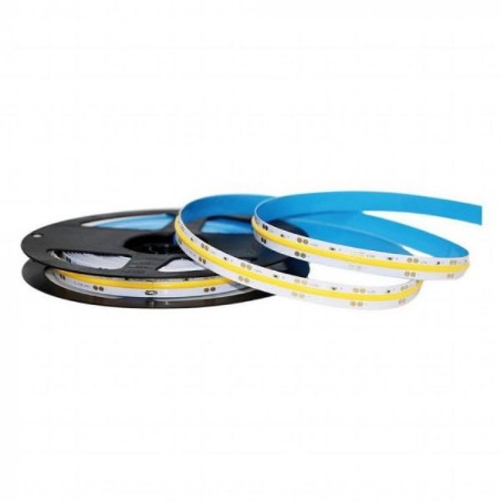 STRISCIA LED VT-512 1000LM/MT 24V COB STRIP 5MT 12W/MT BIANCO FREDDO 6000K (2651)