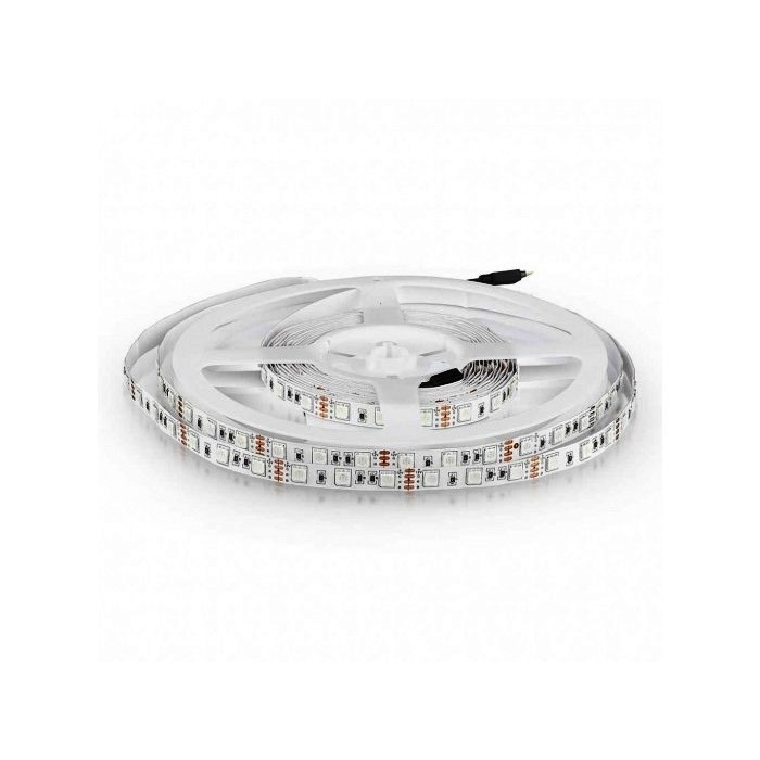 STRISCIA LED VT-5050 60LED/MT 12V STRIP 5MT 10.8W/MT RGB IP20 (212120)