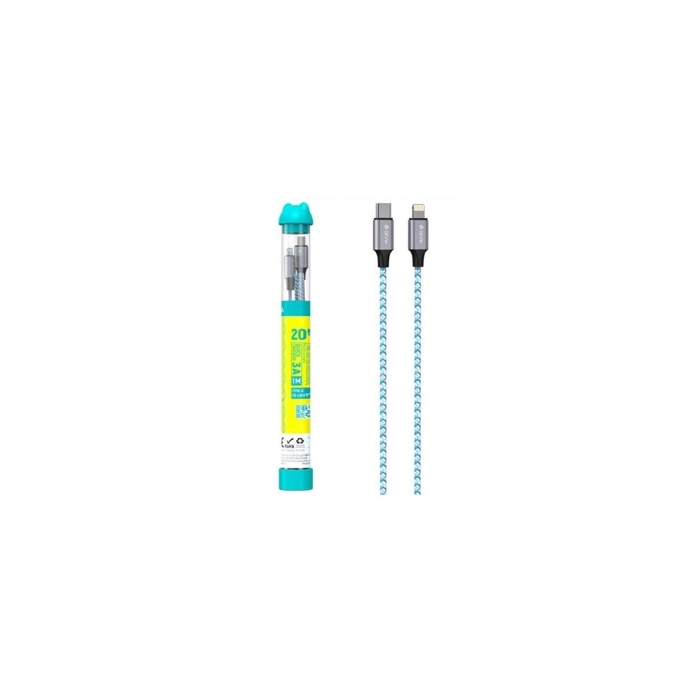 CAVO RICARICA RAPIDA BUBBLE TIPO-C LIGHTNING 3A - 1MT (DETACLP297A)