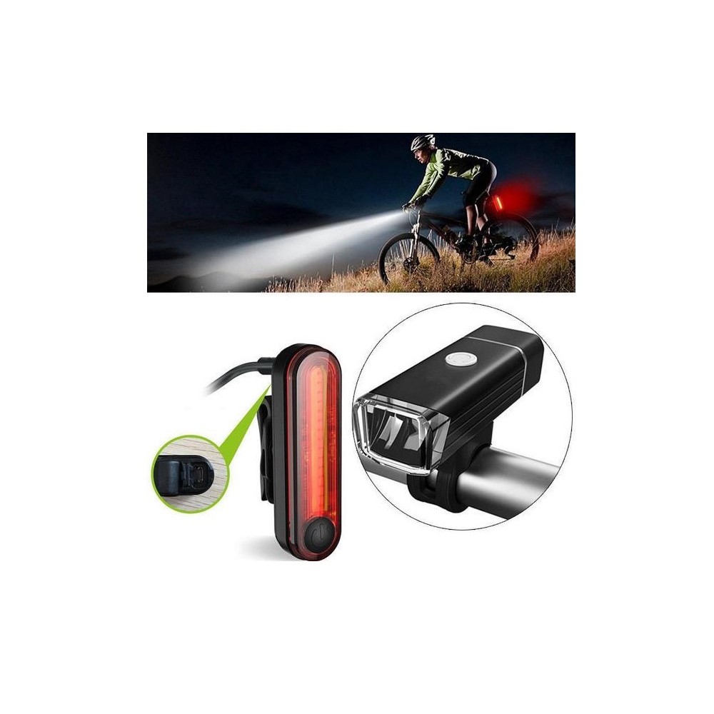 SET DI LUCI PER BICICLETTE - BICYCLE LIGHT SET USB (Q-BK017)