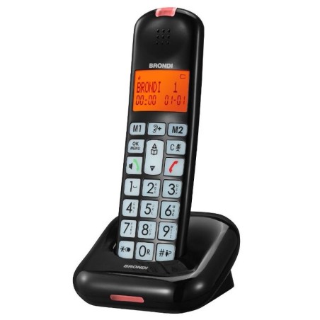 TELEFONO CORDLESS BRAVO MOON BLACK (BR-10279020) NERO