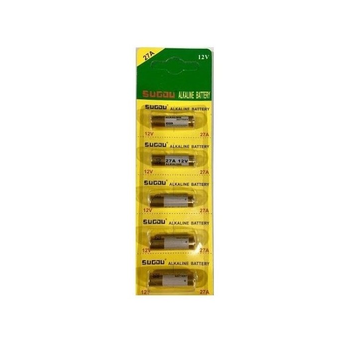 BATTERIE ALKALINE 27A 12V (5 PEZZI)