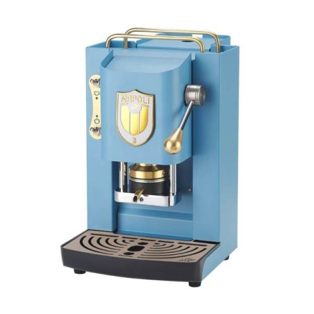 MACCHINA DA CAFFE' A CIALDE MINI DELUXE NAPOLI EDITION (AZZURRO + SCUDETTO BIANCO)