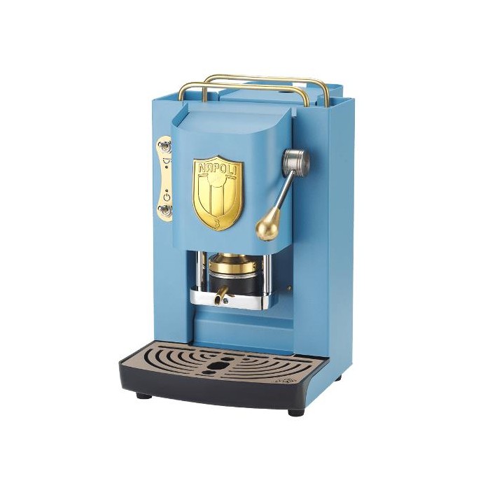 MACCHINA DA CAFFE' A CIALDE MINI DELUXE NAPOLI EDITION (AZZURRO + SCUDETTO ORO)