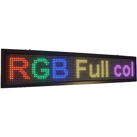 TABELLA CARTELLO LED PROGRAMMABILE RGB COLORE FULL ZONE 100X20 (X100RGB)