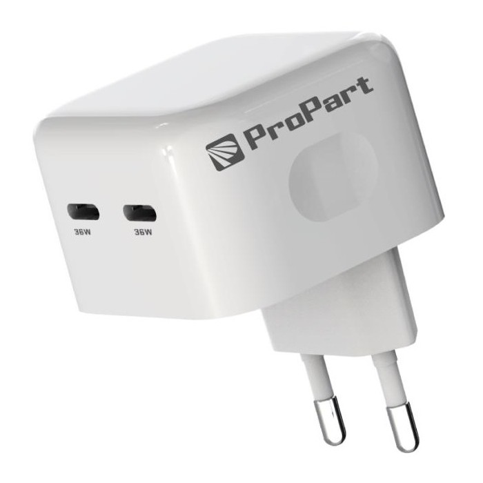 CARICABATTERIE DA PARETE 36W 2x USB TYPE-C (E685-36W)