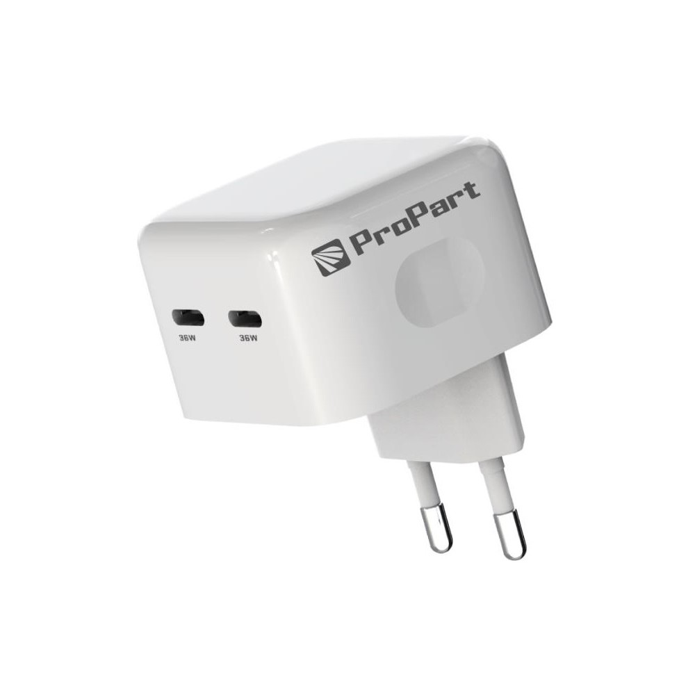 CARICABATTERIE DA PARETE 36W 2x USB TYPE-C (E685-36W)