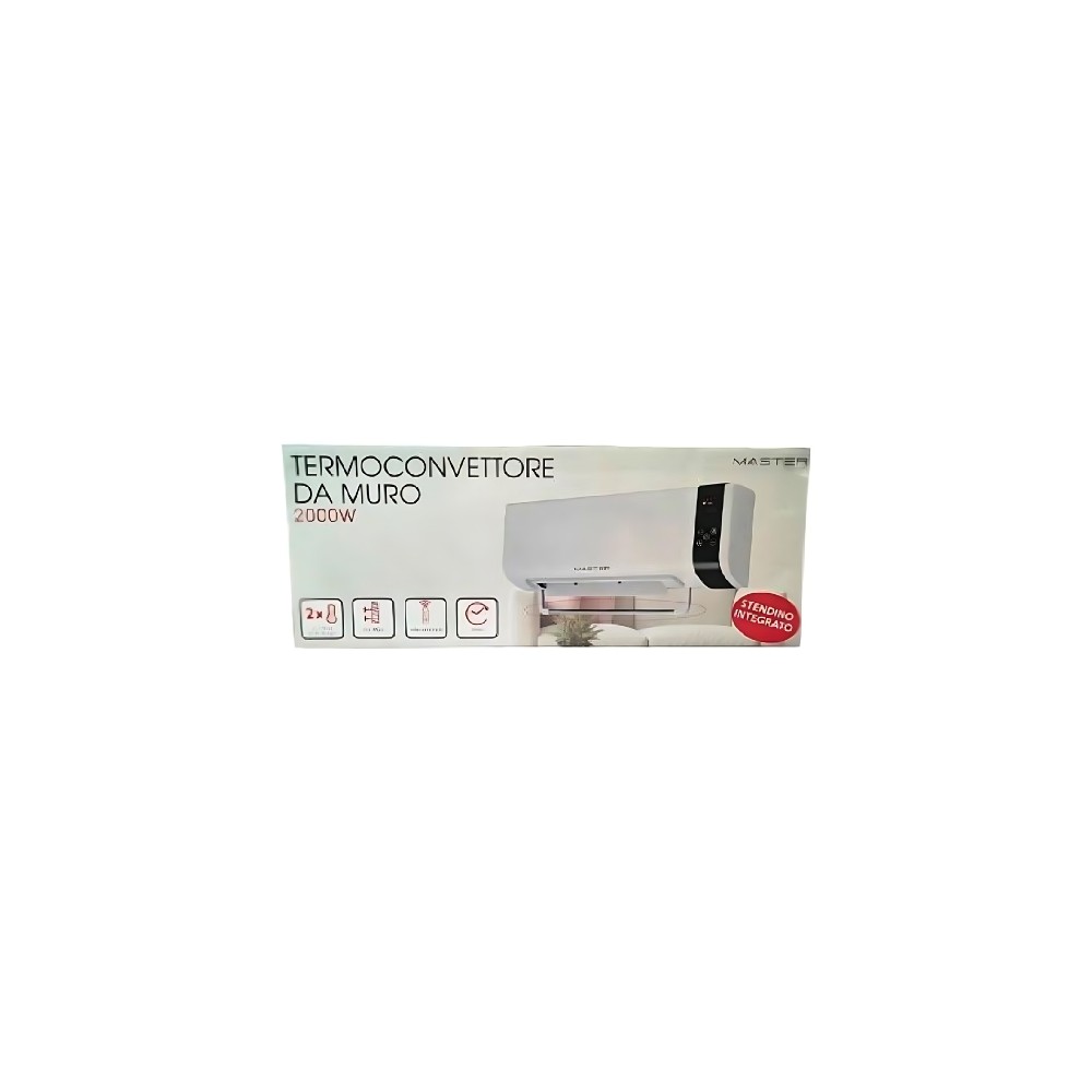 TERMOCONVETTORE ELETTRICO DA MURO 2000W TCP3510R A PARETE