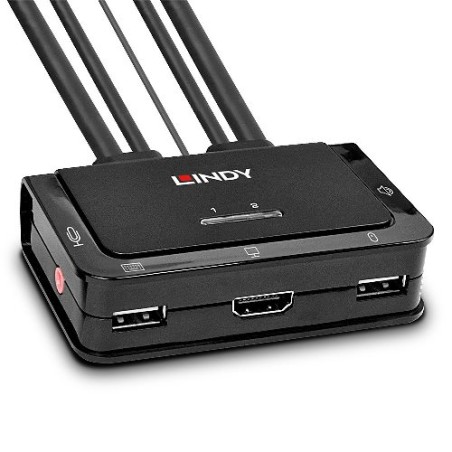 SWITCH KVM 2 PC CON PORTE 2 HDMI E USB (42340)