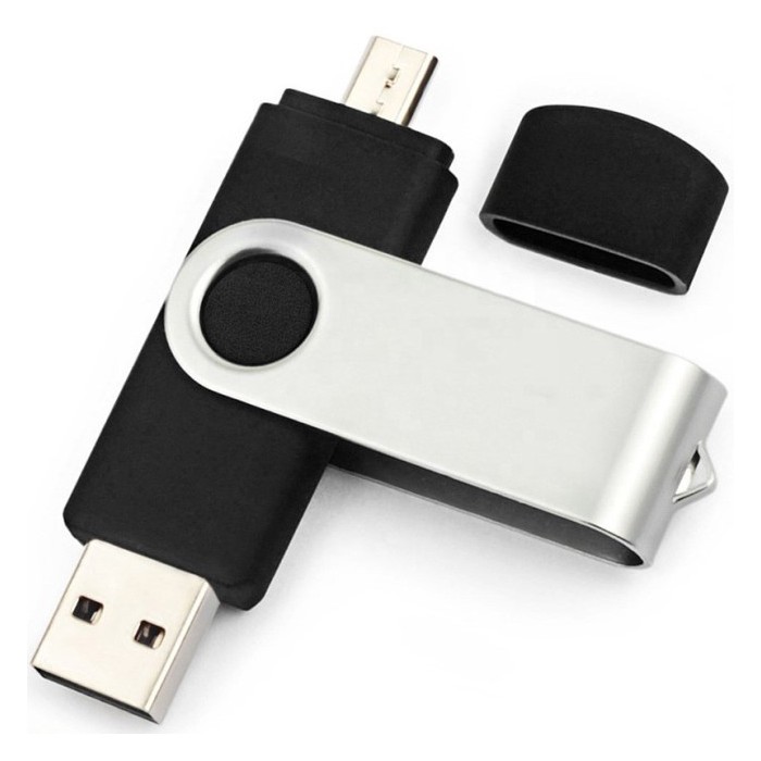 PEN DRIVE 8GB NERA BULK TYPE-A/TYPE-C - IDEALE PER SERIGRAFIA - USB-A/C