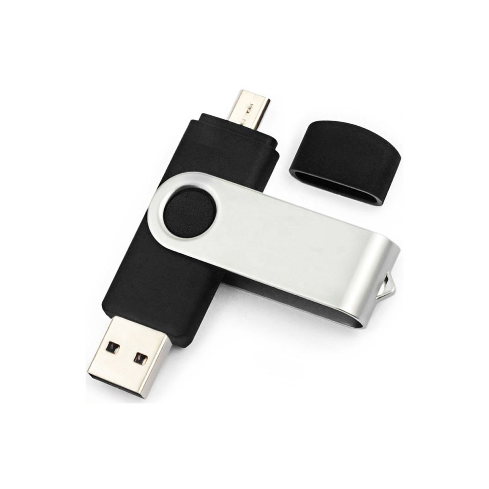 PEN DRIVE 8GB NERA BULK TYPE-A/TYPE-C - IDEALE PER SERIGRAFIA - USB-A/C