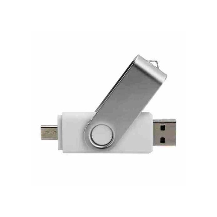 PEN DRIVE 8GB BIANCA BULK TYPE-A/TYPE-C - IDEALE PER SERIGRAFIA - USB-A/C