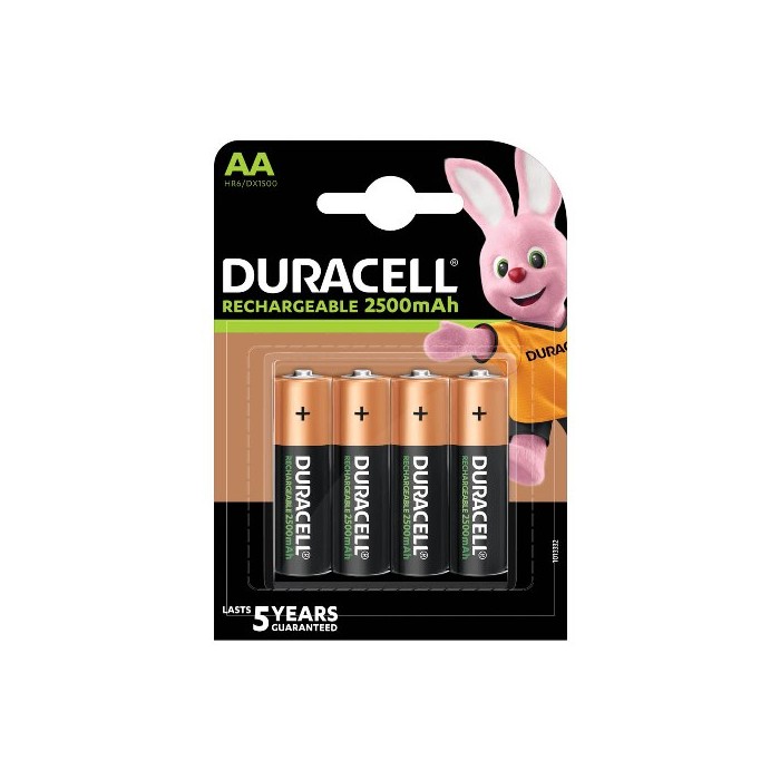 BATTERIE RICARICABILI STILO AA 2500MAH CONF. 4PZ