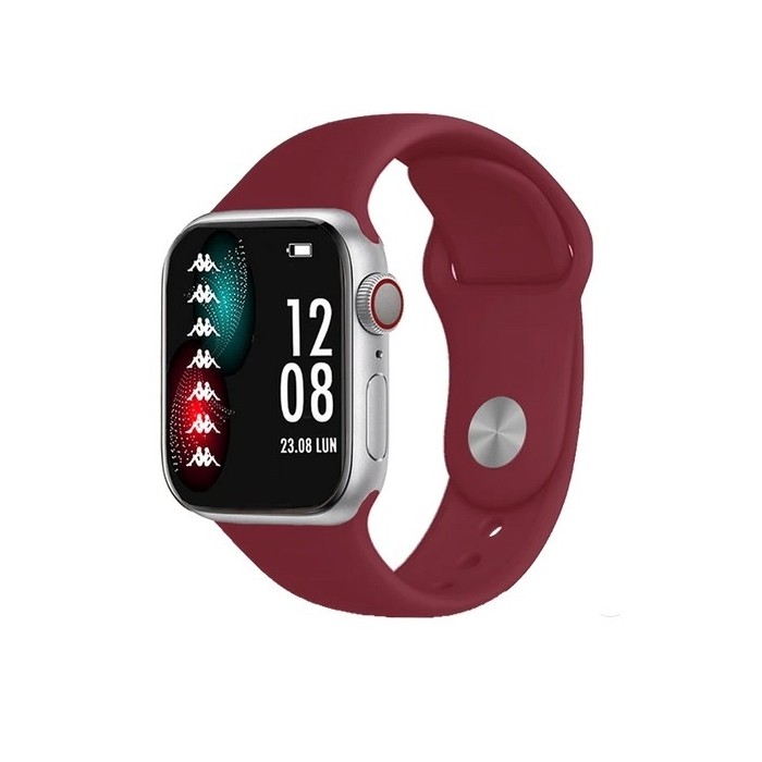 SMARTWATCH KW-P010 SILVER CON CINTURINO BORDEAUX E NERO