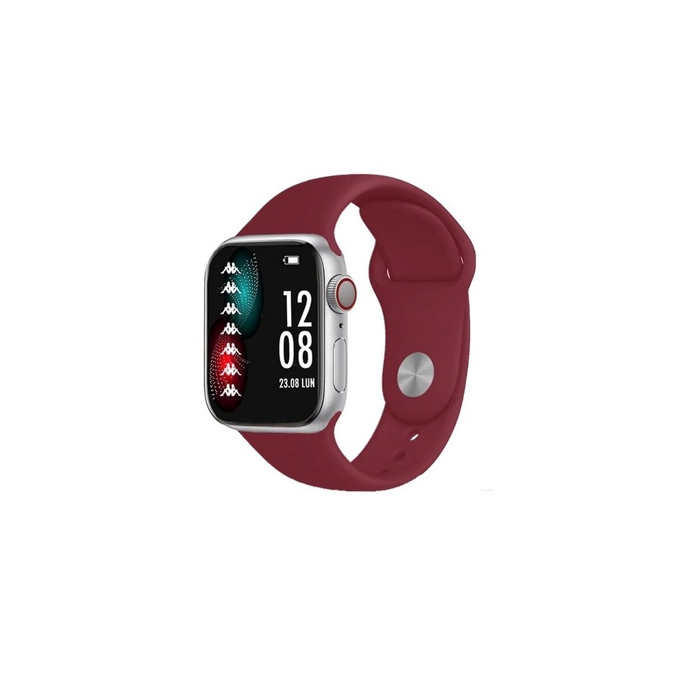 SMARTWATCH KW-P010 SILVER CON CINTURINO BORDEAUX E NERO