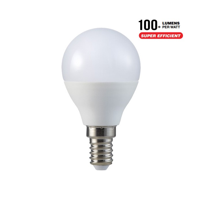 LAMPADINA A LED BULBO 4.5W E14 P45 4000K (265)