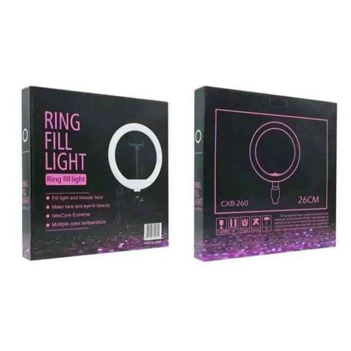 ANELLO DA ILLUMINAZIONE RING FILL LIGHT 10" 26CM LED (CXB-260)