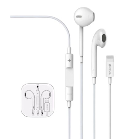 AURICOLARI DEELAP864W PER IPHONE LIGHTNING BIANCO