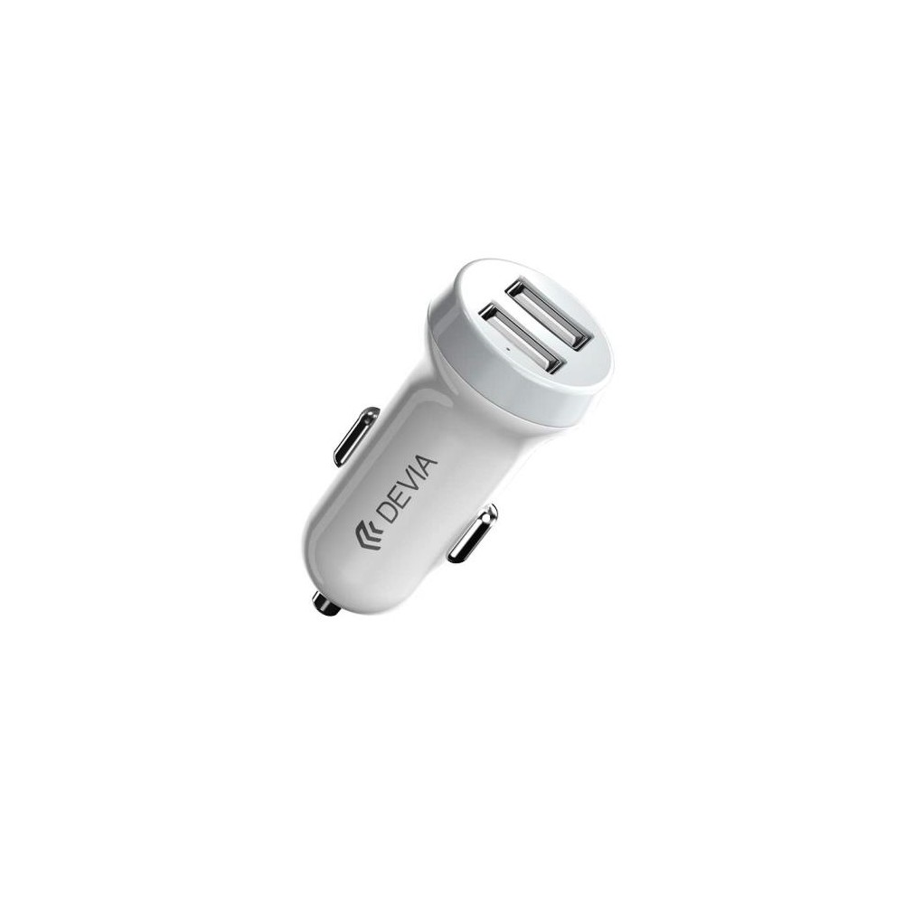 CARICATORE DA AUTO 3,1A 2x OUT + CAVO LIGHTNING PER APPLE IOS (DESCI905W)