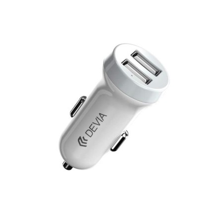 CARICATORE DA AUTO 3,1A 2x OUT + CAVO LIGHTNING PER APPLE IOS (DESCI905W)