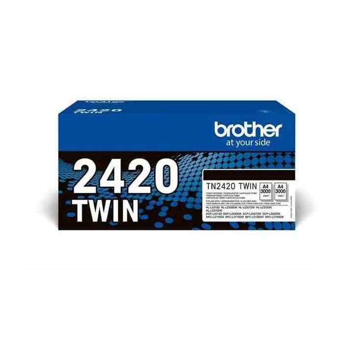 TONER ORIGINALE BROTHER TN-2420 TWIN NERO CONF. 2 PEZZI