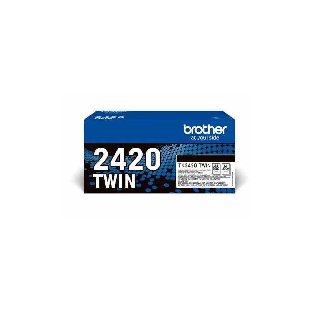 TONER ORIGINALE BROTHER TN-2420 TWIN NERO CONF. 2 PEZZI