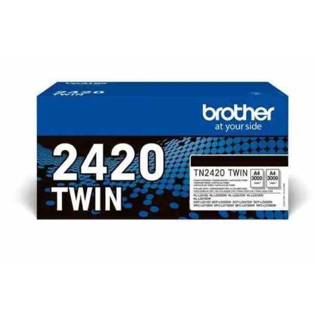 TONER ORIGINALE BROTHER TN-2420 TWIN NERO CONF. 2 PEZZI