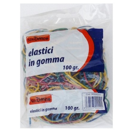 ELASTICI IN GOMMA ASSORTITI - 100 GRAMMI - MISTI (06NIK033)