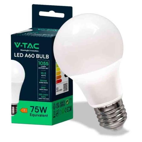 LAMPADINA A LED 10.5W E27 A60 3000K (217350)