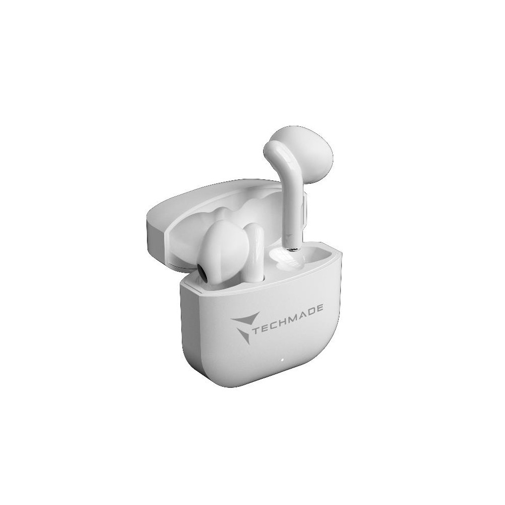 AURICOLARI BLUETOOTH CON BOX DI RICARICA BIANCHI (TM-XM201-WH)