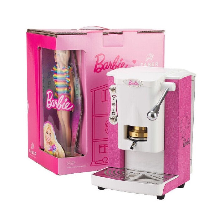 MACCHINA DA CAFFE' A CIALDE PICCOLA SLOT BARBIE EDITION PATTERN PINK ROSA (BRB03)