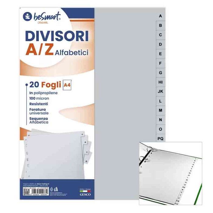 DIVISORI A/Z ALFABETICI 20 TASTI (01310076)