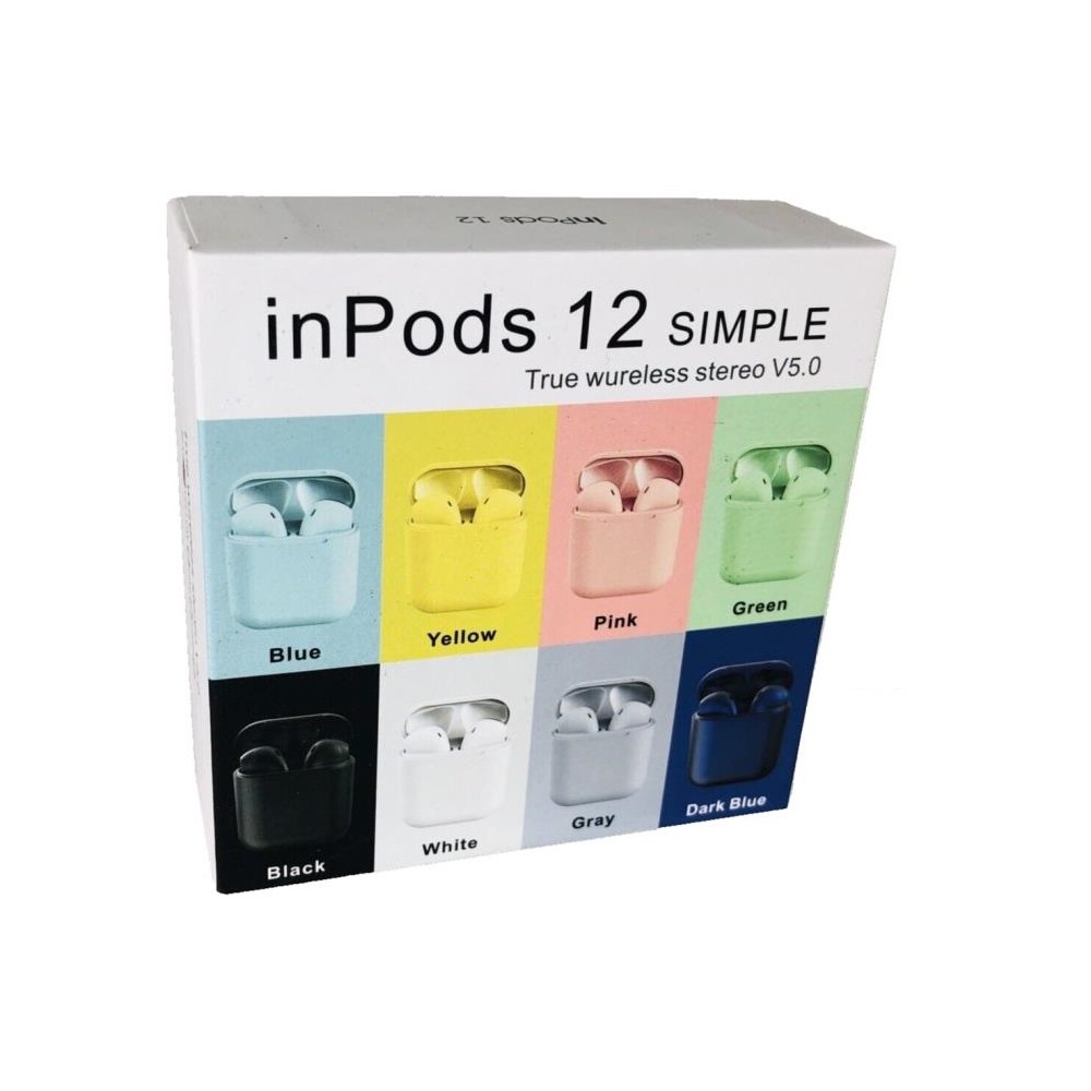 AURICOLARI BLUETOOTH WIRELESS INPODS 12 - COLORE BIANCO