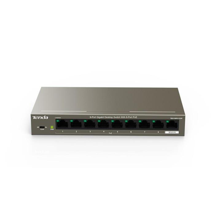 SWITCH RETE 9 PORTE 10/100/1000 - 8 PORTE POE (TEG1109P-8-102W)