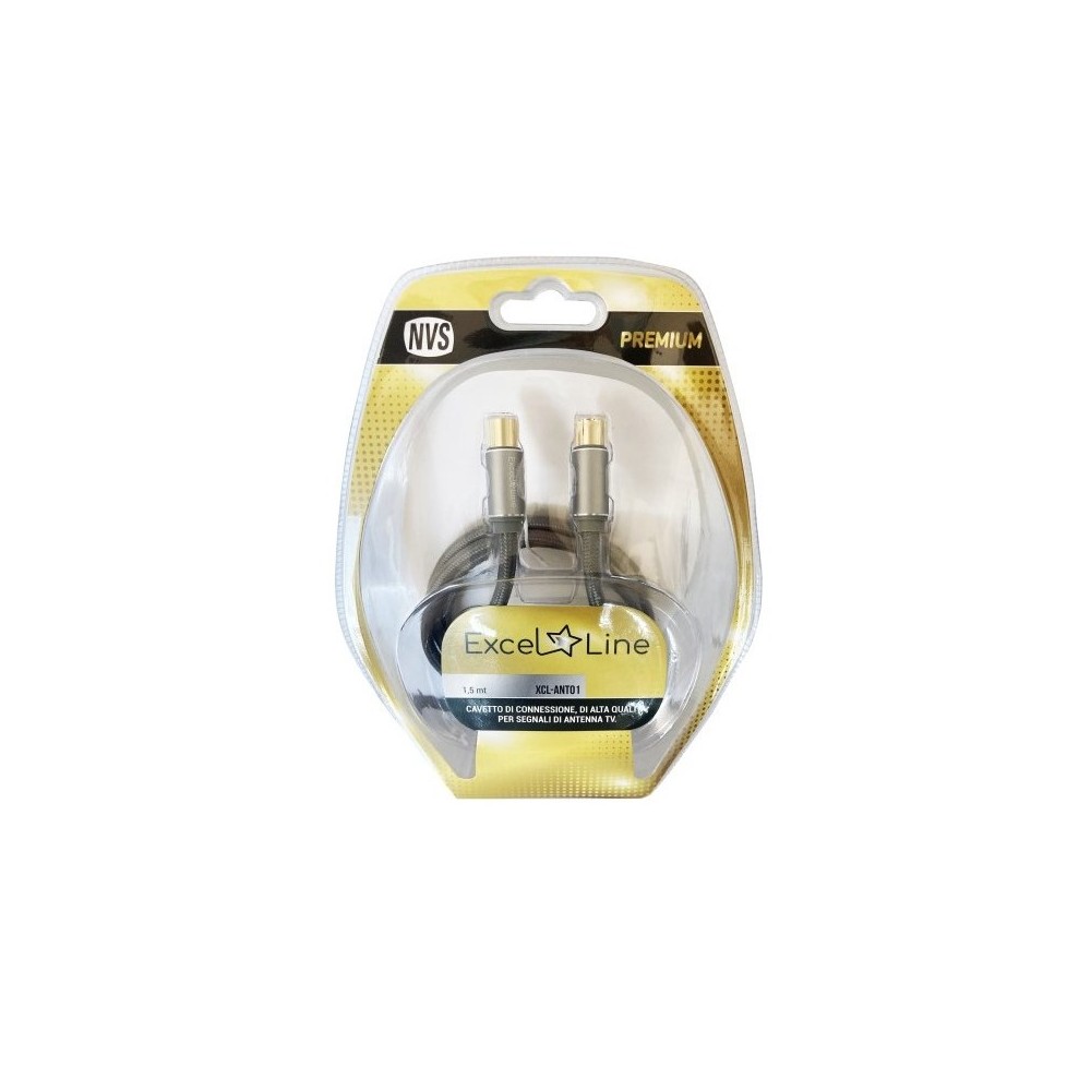 CAVO DI ANTENNA SPINA/SPINA GOLD IEC 9,5 MM - 3MT (XCLANT03)