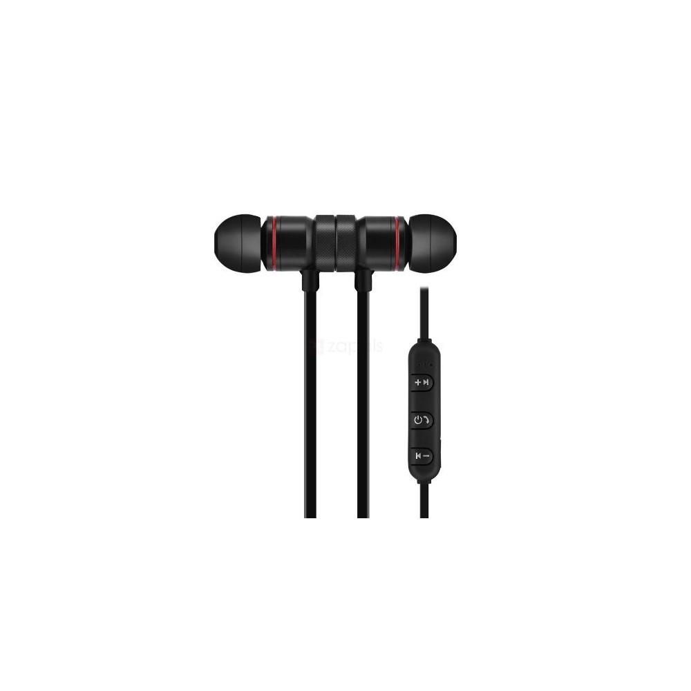 AURICOLARI CUFFIA SOUND STEREO WIRELESS SPORTS CON MICROFONO E CONTROLLI - NERO