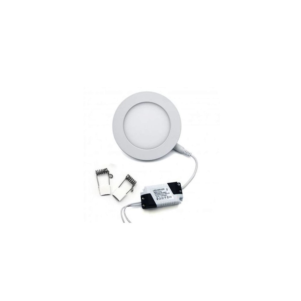 FARETTO LED 6 WATT - PANNELLO INCASSO ROTONDO - LUCE NATURALE BIANCA