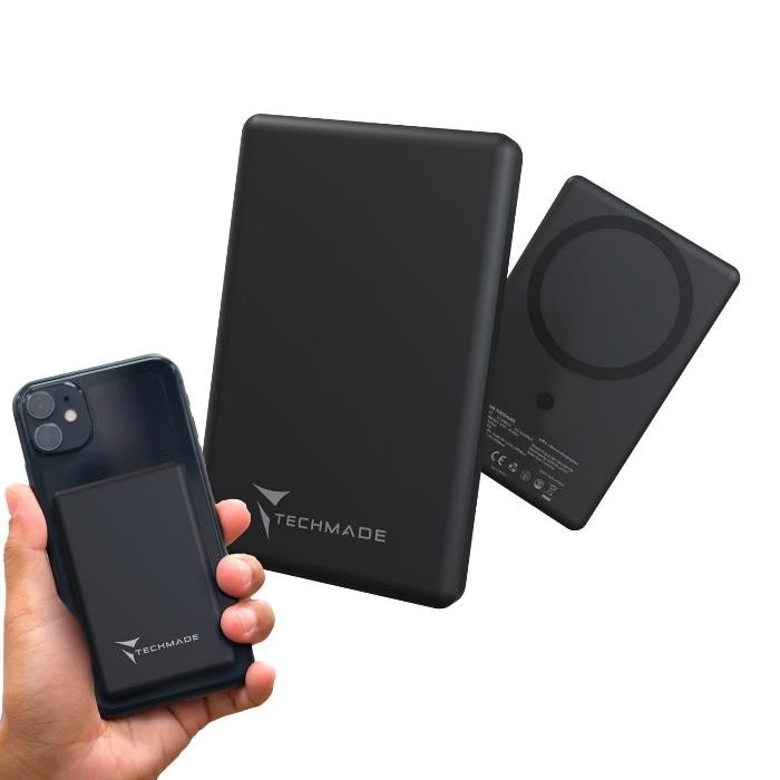 POWER BANK 5000 MAH SLIM 7.9MM WIRELESS MAGNETICO (TM-WWQ73)