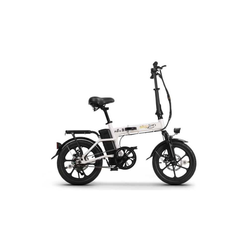 BICI ELETTRICA CON PEDALATA ASSISTITA FAT BIKE SKYJET NITRO 16 - 250W - 16" - BIANCO