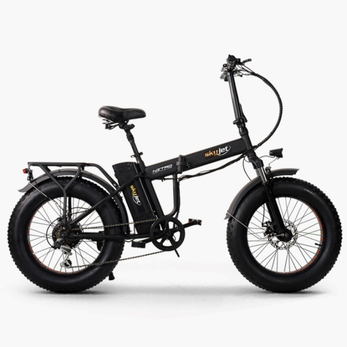 BICI ELETTRICA CON PEDALATA ASSISTITA FAT BIKE SKYJET 20" NITRO - 250W - NERO