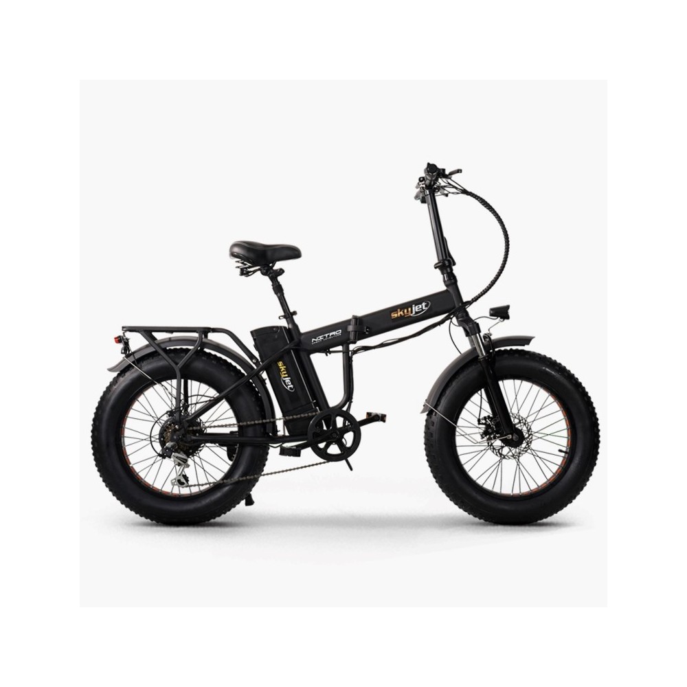 BICI ELETTRICA CON PEDALATA ASSISTITA FAT BIKE SKYJET 20" NITRO - 250W - NERO