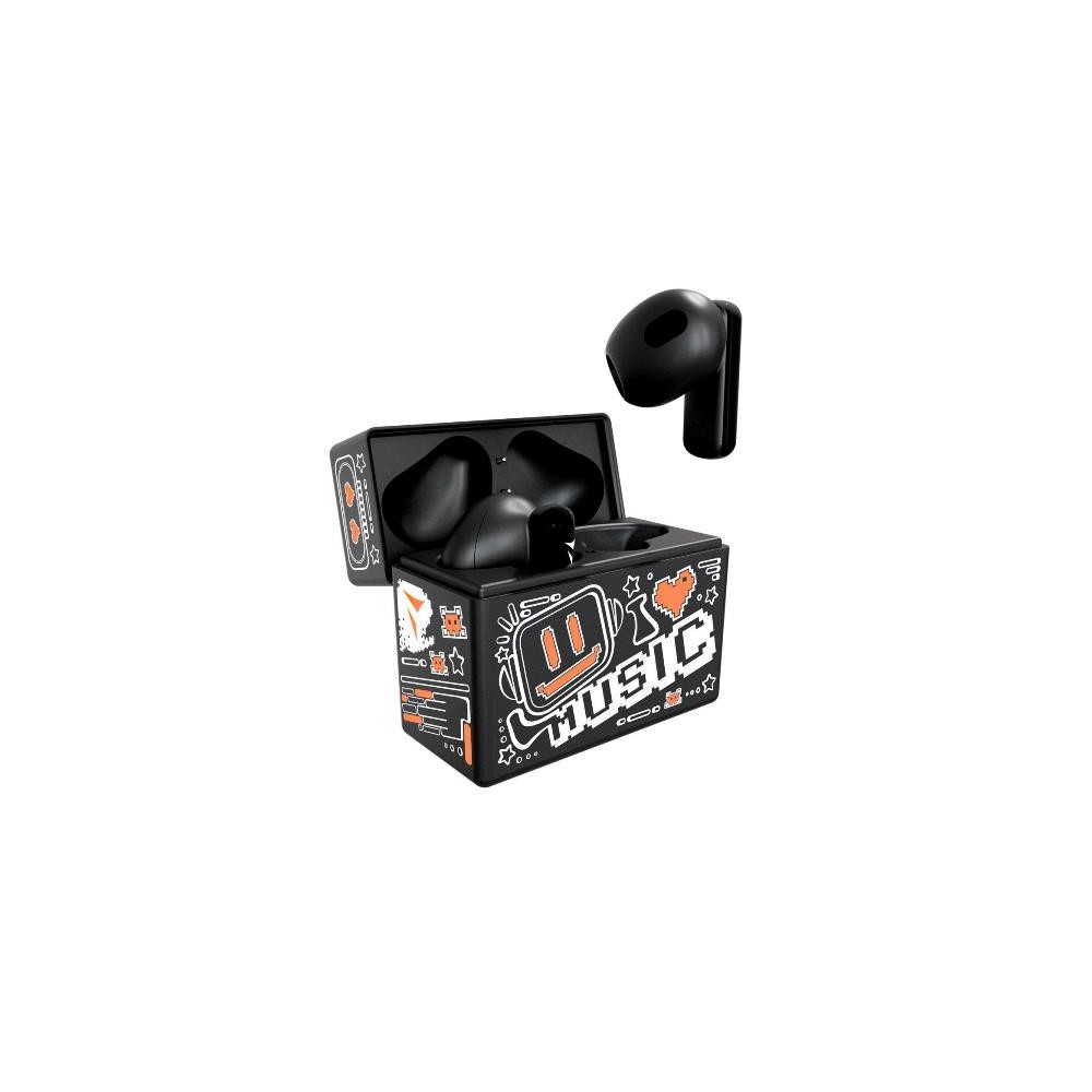 AURICOLARI EARBUDS CON PATTERN ARANCIONE TM-XM191-BKOR